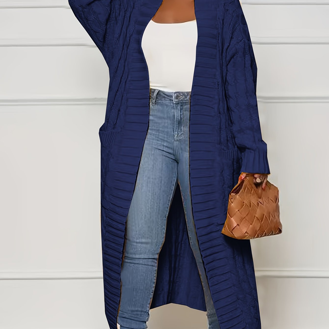 [Cardigan Sweater] Plus Size - Plus Size Cardigan Sweater A23A062