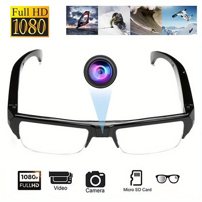 1080HD • High-quality Smart Glasses • 64GB Storage, Lightweight, Anti-Glare, Adjustable Head Strap, Sleek Glossy Finish, Durable Construction for Cycling, Motorcycle, Car & Fishing