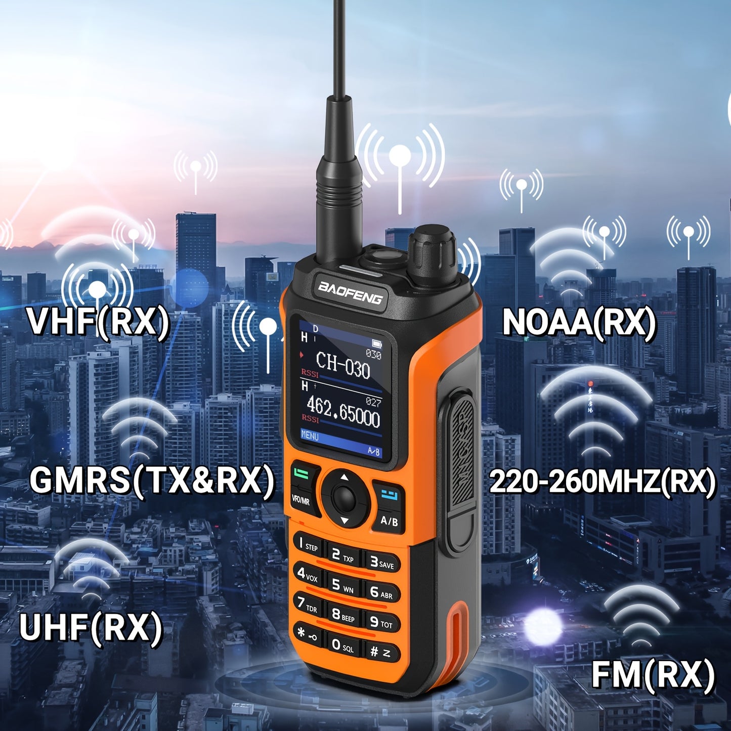 2Pack BAOFENG UV-21R GMRS Handheld RadioLong Range Walkie Talkie NOAA Weather Receiver And Scan Rechargeable GMRS Repeater Capable Two Way Radio with USB-C Charger Full Kit for Hunting Fishing Outdoor Activities