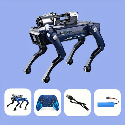 [Smart Robot Dog] New Multifunctional Robot Dog, Firefighter/SWAT Model with Water Spray & Soft Bullet Launcher, Multiple Language Instructions, Bionic Mechanical Arm, Singing and Dancing, Handshake Greeting, Remote Control T