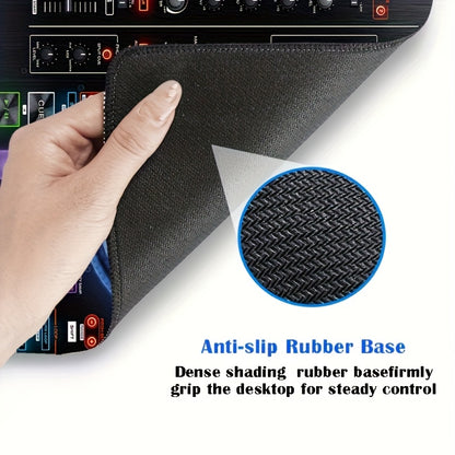 Gaming Mouse Pad And Desk Mat Designed for DJ Studios, Featuring a Non-Slip Rubber Base And Sealed Edges. A Sturdy Keyboard Mat Ideal for Music Production, Perfect As a Gift for Musicians And Gamers.