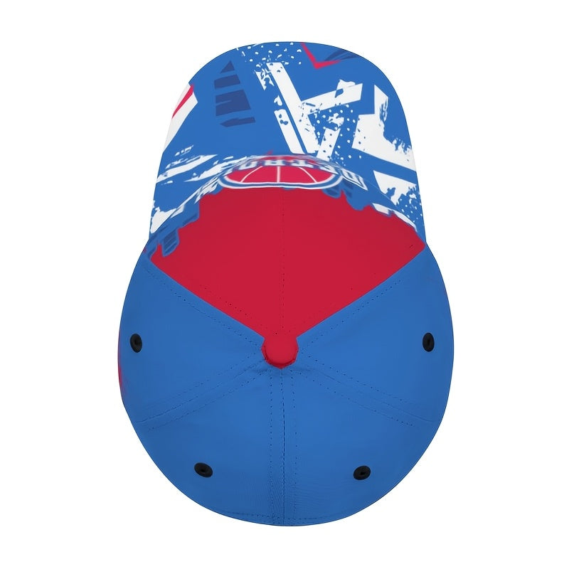 Detroit Basketball Graffiti Cap for & - Adjustable Snapback Hat Suitable for All Seasons, Outdoor Travel, Beach Parties & Casual Wear - Lightweight Sporty Hat with Detroit Basketball Graphic Print, Sun Protection (Spring/Fall