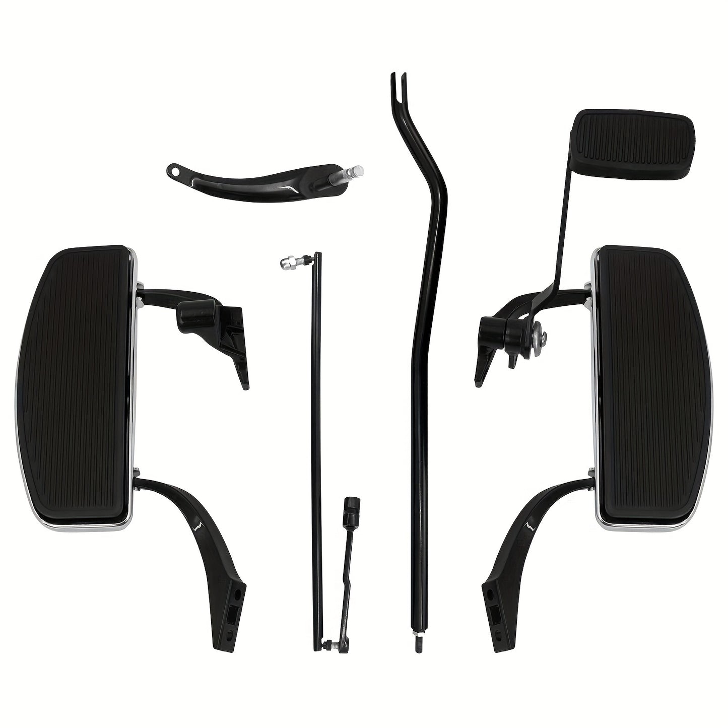 Complete Kit for Floorboards And Foot Pedals Compatible with for harley Dyna FXD Models from 2006 to 2017