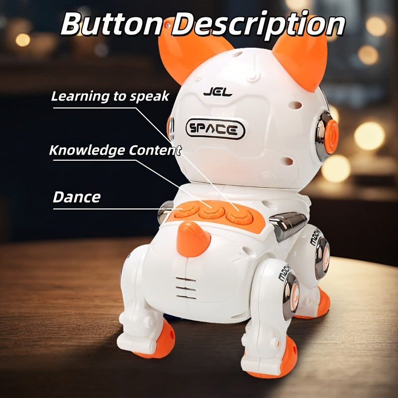 Interactive Robot Dog Toy - Automatic Obstacle Detection, Astronaut Helmet Shape, Expressive Eyes And Tongue, Durable ABS Material, Moves Like A Real Pet - Perfect Gift for Children's Birthdays, Halloween, Or Christmas, Fun L