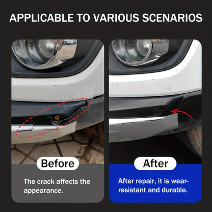 KJM Heavy-Duty Plastic Adhesive Glue Suitable for Car Bumper Repair, Liquid Bonding Agent for Auto Body Parts, Crack Fix & Resin Glue for Plastic Panel Fix, DIY Vehicle Maintenance, Compatible for Bumper, Mirror Base & Panel