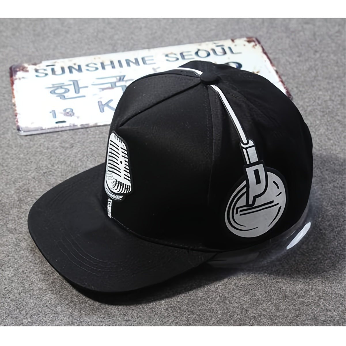 Men' & Women' Headphone & Mic Baseball Cap - Adjustable Snapback with Earphone Mic & Chat - Breathable Mesh Hat for Hiking, Streetwear - Unisex Hip-Hop Accessory (No additional Mic Required)