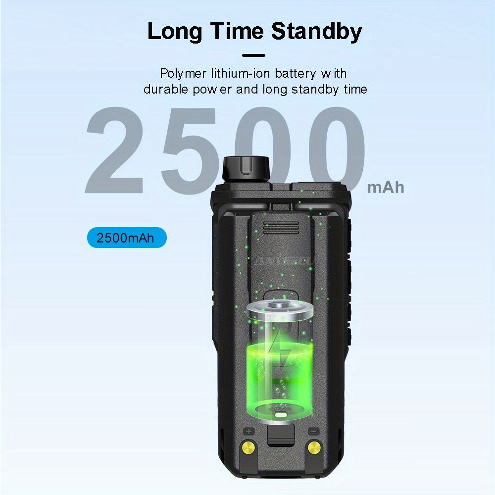 Quansheng TK11 (5) Dual Band Two-Way Radio - 10W High Output, NOAA Weather Notifications, 999 Channels, 2500Mah Battery