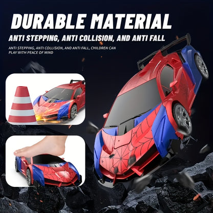 Convert remote control car toys, rechargeable batteries, 2.4GHz remote control car with one-click transformation, fast 360-degree rotating robot - the perfect gift for children