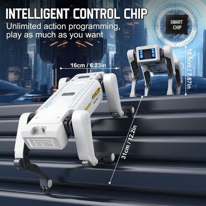 [Special Offer] [Flash ]Intelligent Robot Dog, 2.4GHz Remote Control Toy Dog, With A Maximum Remote Control Distance Of 99Ft, AI Voice Control Can Be Connected, Programming Actions To Mobile Apps, Can Dance, Telling Stories,