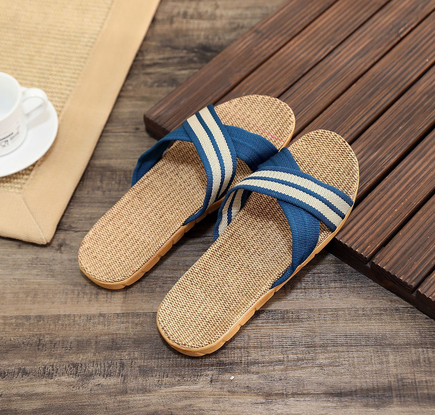 Summer Women's Slippers Home Flats Hemp Luxury Designer Woman Shoes Casual Indoor Slides Couple 2026 Soft Lightweight Large Size