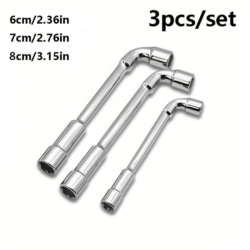 L-Shaped Perforated Socket Wrench Set - Car Repair Tools with Hexagonal Sockets - Mechanic'S Hand Tools - Iron Alloy Body - MYS Brand