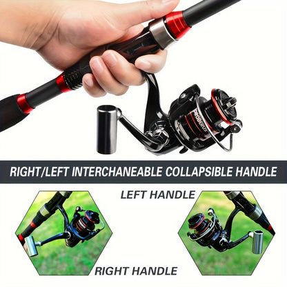 Ultralight Carbon Fishing Rod Set with Spinning Wheel and Long Cast Capability - Complete Tackle Package for Sea Fishing