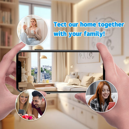 2.4G&5GHz WiFi 2K Dual Lens Wireless Monitoring Camera, Dual Lens Dual Screen, AI Motion Detection, Two-way Voice, 3 Night Vision Modes Suitable For Home Security Cameras, Christmas And Halloween Decorations, Thanksgiving Gif