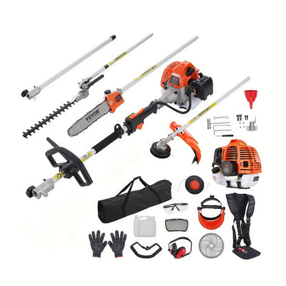 Happybuy 6-in-1 Multi-Functional Trimming Tools Gas Hedge Trimmer 33CC Weed Eater