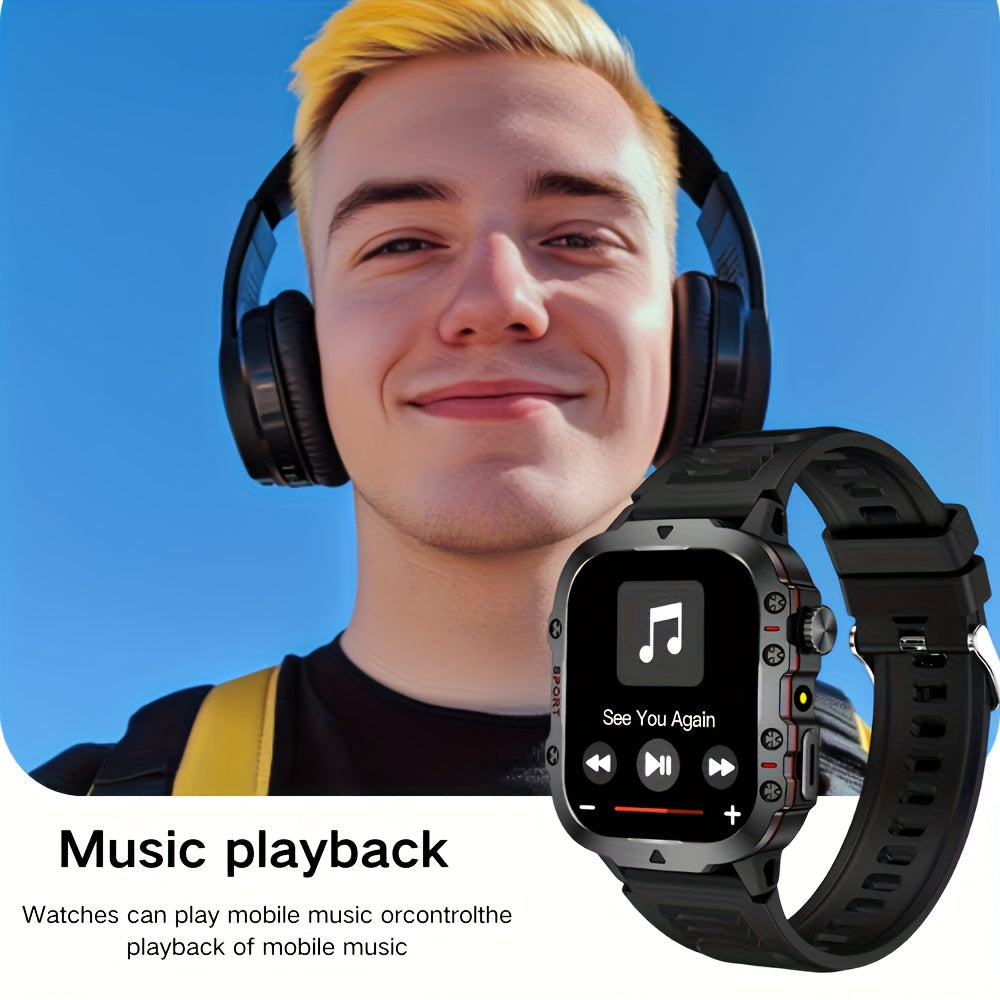 New Smart Watch for Men and Women - Wireless Calling/Text Messages/Multiple Sports Modes/Remote Camera Control/Fitness Tracker, Compatible with iPhone & Android, USB Charging, Silicone Strap, Modern Style, Clear Screen Displa