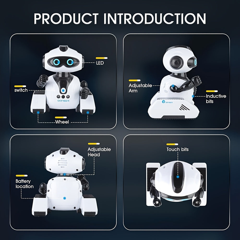 Gesture Sensing Robot With Storytelling, Singing And Dancing Functions, MultitaLight Beigeg, Performance/ Editing Programming And Other Features, Suitable As A Birthday Gift For Kid