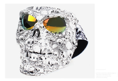 Skull Face Mask With Goggles Motorcycle Dust Masks Helmet Moto Casco Cycling Face Shield HD Cycling Glasses UV400 for Man Womem