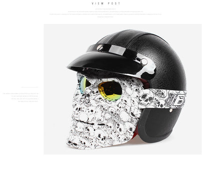 Skull Face Mask With Goggles Motorcycle Dust Masks Helmet Moto Casco Cycling Face Shield HD Cycling Glasses UV400 for Man Womem