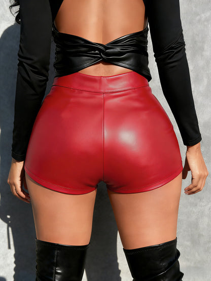 Women'S High Waist Stretch Shorts | Slim-Fitting, Comfortable And Versatile, Suitable for Leisure, Commuting And Shopping, High-Waisted Design, Daily Fashion, Streamlined Tailoring, Smooth Texture, Bodycon Silhouette, Perfect