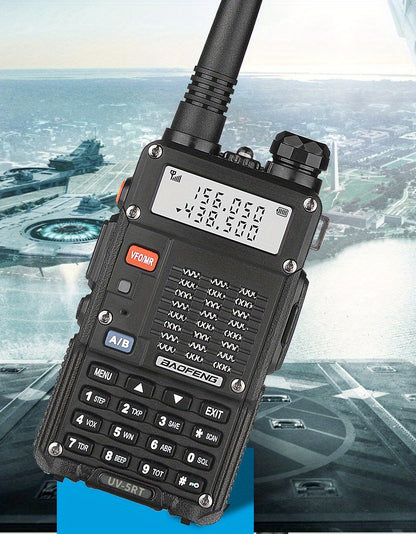 BAOFENG Upgraded UV-5R Dual Band 10 Km Long Range Two-Way Radio BF-UV5RT FM Transceiver Suitable for Car Driving, Outdoor Camping, Wilderness Hunting etc, Without Battery