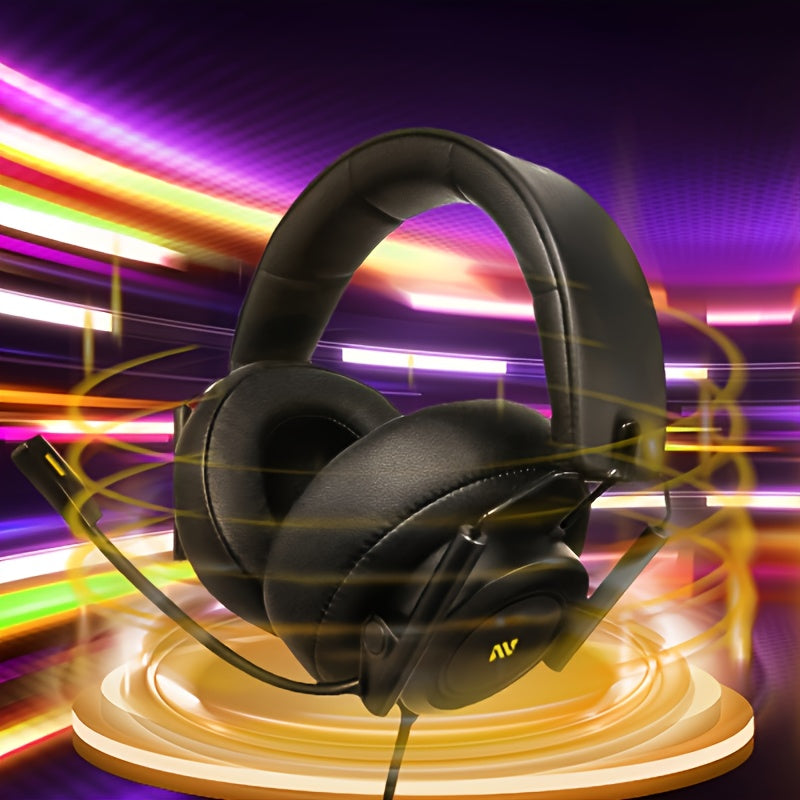 [Colusi M21 Gaming Headset] Colusi M21 Wired Gaming Headset | Soft Memory Foam Cushion, 3.5mm Audio Jack, Foldable Design for PC, PS4, PS5 - Golden, Portable