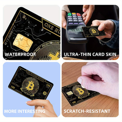 2pcs Shiny Credit Card Ultra-Thin Light Beige Vinyl Residue-Free Stickers for Credit Cards, Debit Cards, Transportation Cards, Key Cards, Light Beige Protection and Bank Cards, Ultra-Thin High Quality, Scratch-Proof, Anti-Sli
