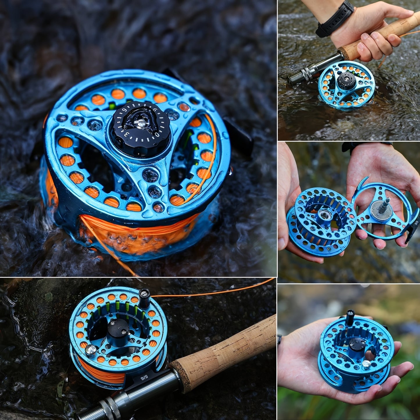 Sougayilang Ultimate Fly Fishing Kit - 4-Section Rod, 5/6 Reel, Line & Accessories for Freshwater Streams - Ideal for Beginners & Experienced Anglers - Perfect Gift for Fishing Enthusiasts