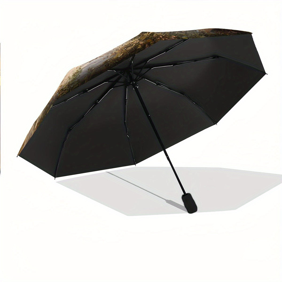Automatic Folding Umbrella Five tigers resting on a . Portable collapsible design, casual outdoor accessory, for all seasons, Christmas birthday festival gift