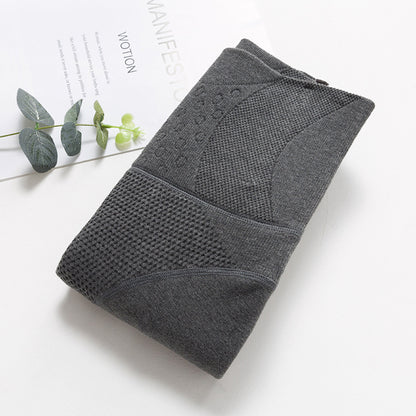 Autumn and Winter Combed Cotton High Waist Fishbone Thickened fleece-lined Leggings Women's Abdominal Hip-lifting Micro-pressure Pantyhose Winter Pantyhose