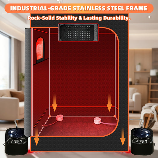 Portable Home Sauna Tent& Steam Sauna Box- Full-Body Steam Bath Cabin, No- Setup, Easy Assembly, Detox&, Large Portable Design(70.8"x31.5"x31.5") for/Outdoor Use, Family-Friendly Sweat Lodge
