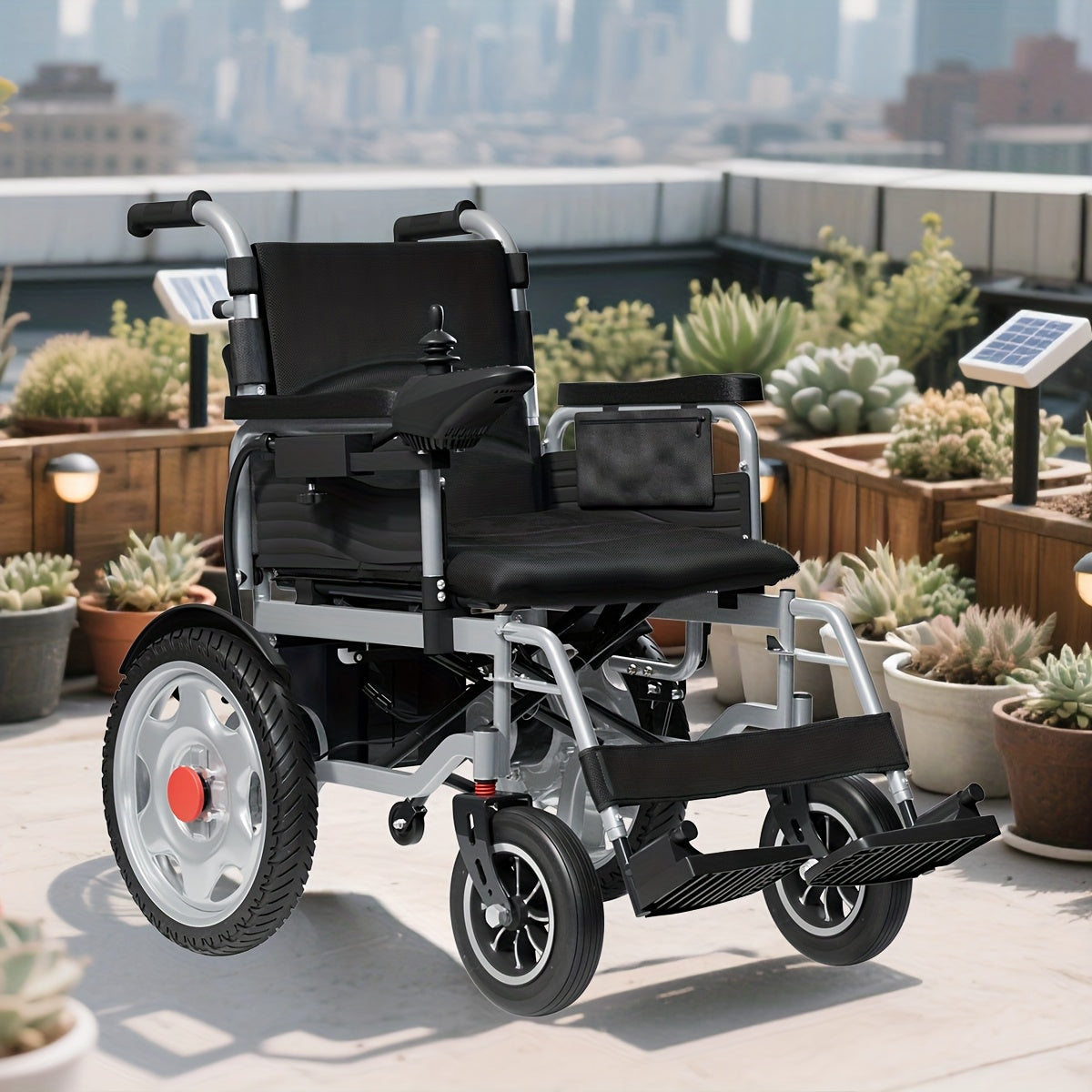 HOMYKING Ultra-Lightweight Electric Wheelchair, 360° Flexible Joystick Control, One-Second Foldable Design, 17-Mile Range, 3.5 MPH Max Speed - Perfect For Adults & Seniors - Ideal For Travel & Home Use