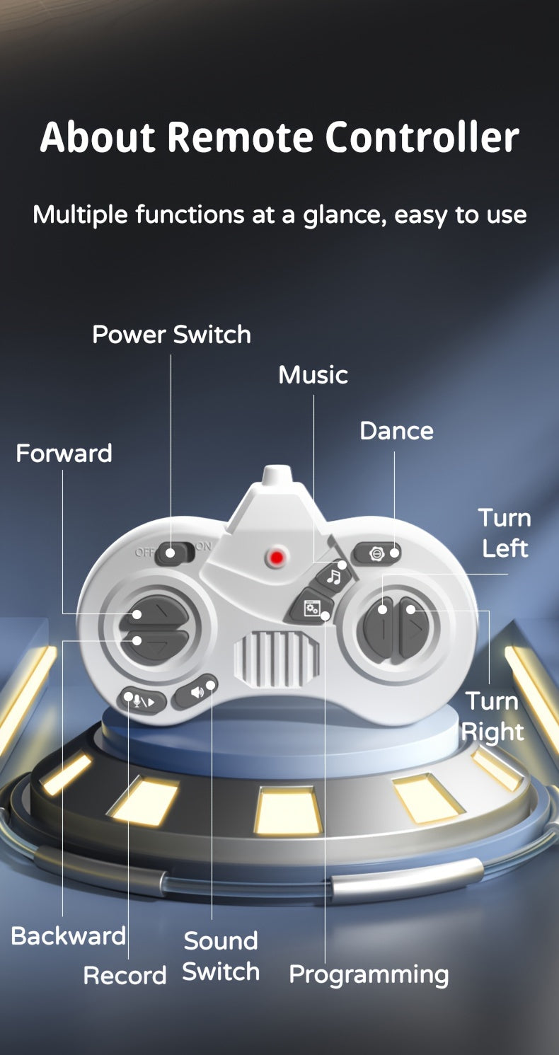Robot Dog Toy With Face Expression & Lights, Smart Interactive Talking Robot Toys With Voice Control, Touch Sensing, Recording, Singing & Dancing, RC Robot Pet - For Girls & Boys - Perfect Christmas & Birthday Gift