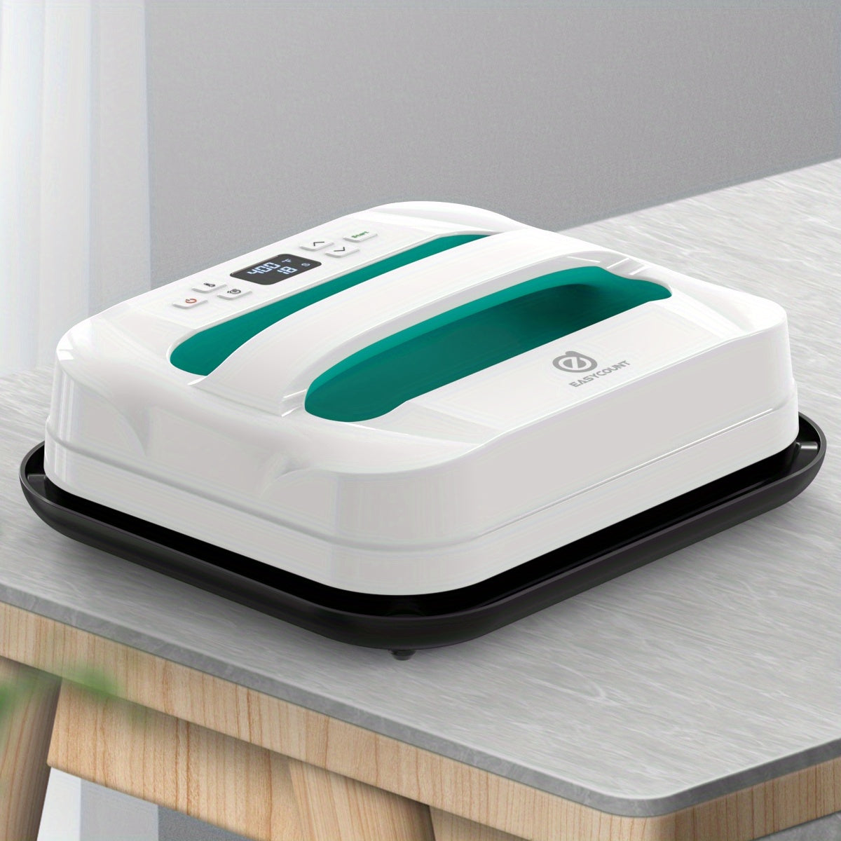 EasyCount 12''x10'' Portable Electric Heat Press Machine - Black, Power Supply via US Plug, Ideal for Crafts & Fabric, Includes Apron & Accessories, Fabric Printing|Crafty Atmosphere|Durable Plastic, Heat Press Machine Access