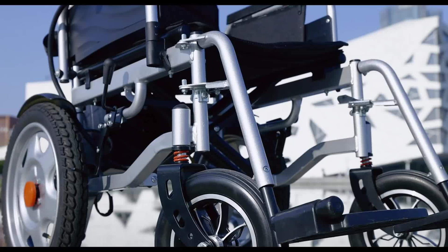 HOMYKING Ultra-Lightweight Electric Wheelchair, 360° Flexible Joystick Control, One-Second Foldable Design, 17-Mile Range, 3.5 MPH Max Speed - Perfect For Adults & Seniors - Ideal For Travel & Home Use
