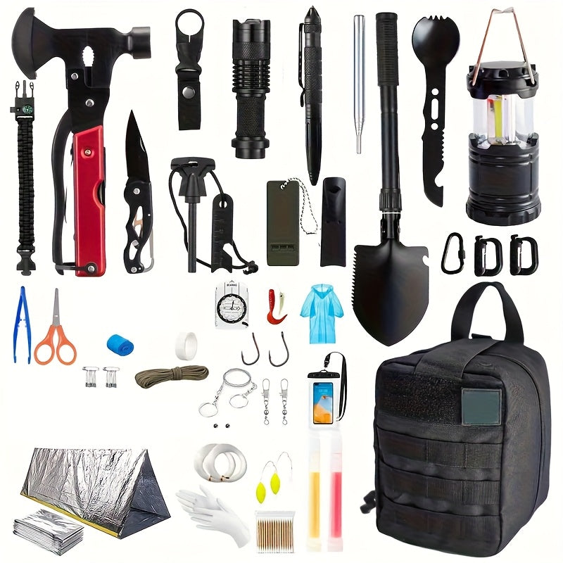Luxury 250-Piece Survival Gear Kit - The Ultimate Outdoor Companion for Camping, Hiking & Emergency Preparedness Adventures | Perfect Unisex Men's and Women’s' Present with Earthquake Hunting First Aid Essentials