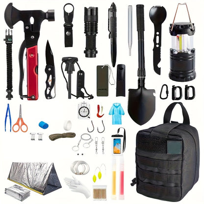 Luxury 250-Piece Survival Gear Kit - The Ultimate Outdoor Companion for Camping, Hiking & Emergency Preparedness Adventures | Perfect Unisex Men's and Women’s' Present with Earthquake Hunting First Aid Essentials