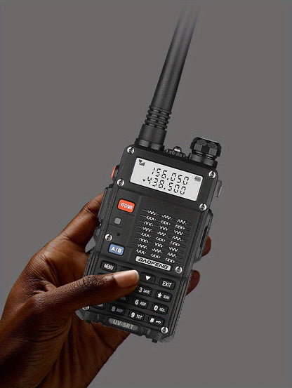 BAOFENG Upgraded UV-5R Dual Band 10 Km Long Range Two-Way Radio BF-UV5RT FM Transceiver Suitable for Car Driving, Outdoor Camping, Wilderness Hunting etc, Without Battery