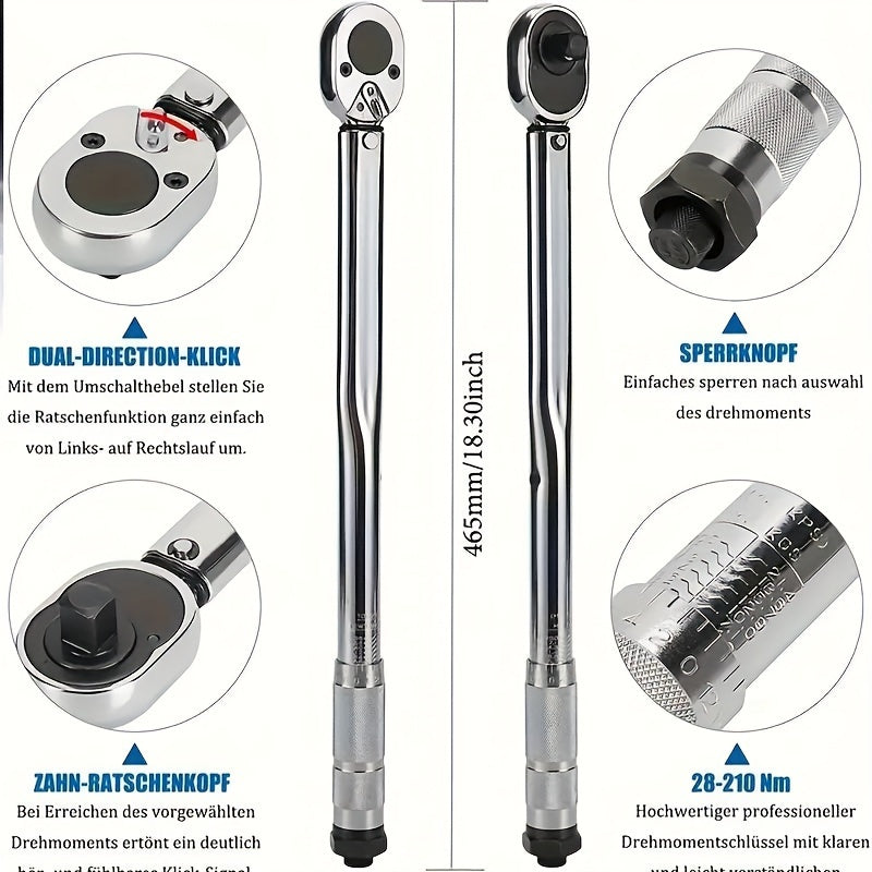 NEW Torque Preset Torque Wrench Multifunctional Multipurpose Torque Tool Kit for Mobile Phone Repair and Auto Repair, Portable Torque Wrench, Mobile Phone Repair Tool, Sleek Metallic Finish, Robust Construction
