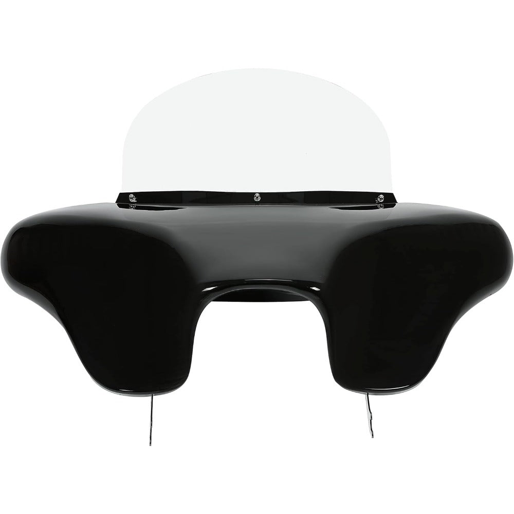 Front Batwing Fairing Compatible with 1986-2015 for Davidson Heritage Softail Fat Boy Deluxe Outer Bat Wing w/Clear Windshield 4 Speaker Mount