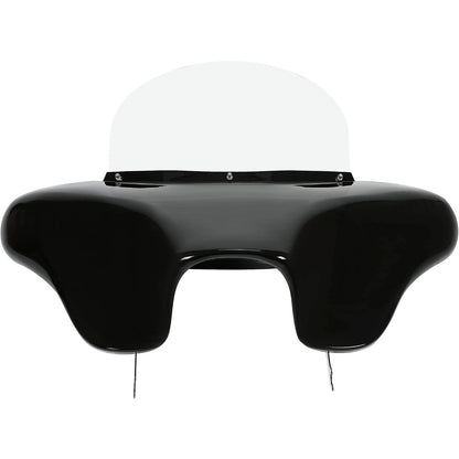 Front Batwing Fairing Compatible with 1986-2015 for Davidson Heritage Softail Fat Boy Deluxe Outer Bat Wing w/Clear Windshield 4 Speaker Mount