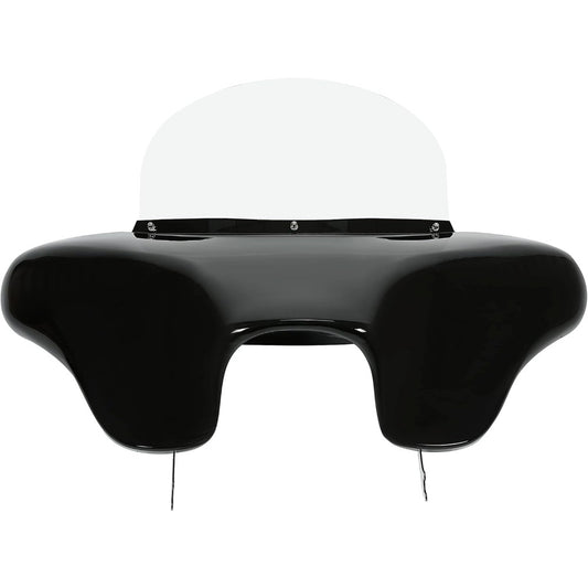 Front Batwing Fairing Compatible with 1986-2015 for Davidson Heritage Softail Fat Boy Deluxe Outer Bat Wing w/Clear Windshield 4 Speaker Mount