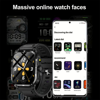 [GREENPORT Smartwatch 2025] GREENPORT Smartwatch 2025 | Call/Answer, LED Display, Weather, Pedometer, Fitness Tracker | USB Rechargeable, Android & iPhone Compatible, Men & Women, Holiday Gift, Sports Watch, Digital Display,