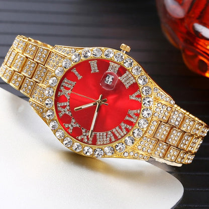 6pcs/ set Men Watch, Luxury Men Watches, Alloy Watch Strap Watch for Men, Quartz Watch, Calendar Adjustable, Work and Daily Decorationfor Casual Attire, Hristmas Present Halloween GiftIdeal Choice for Gifts Wrist Watch, Reloj