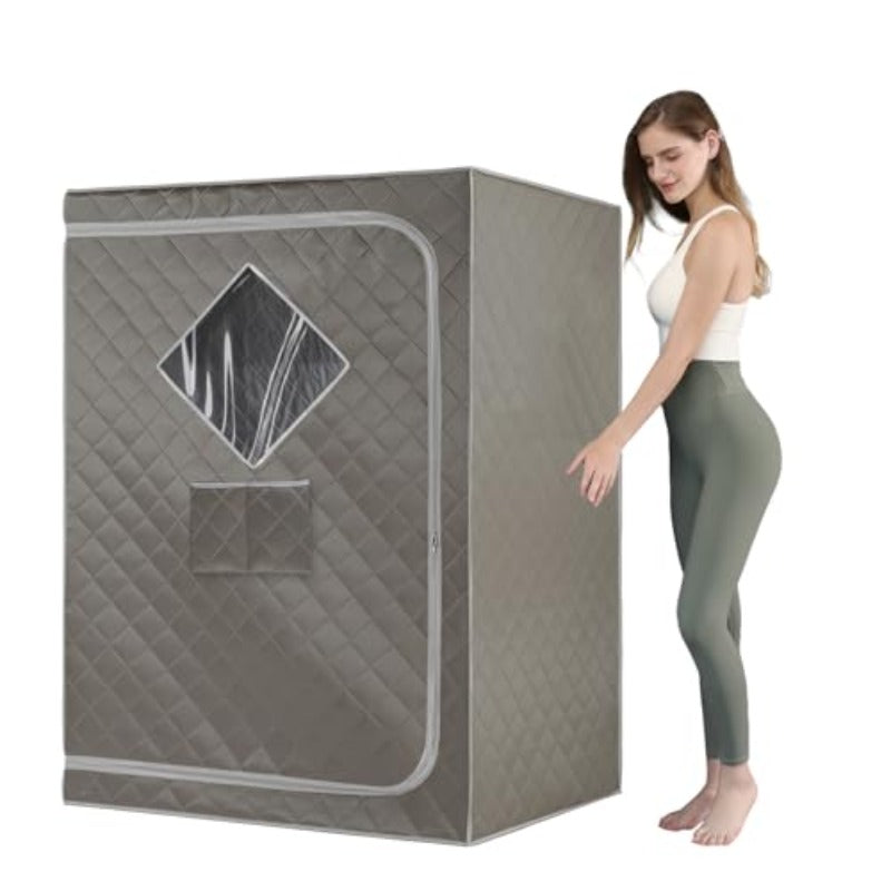 ZONEMEL Portable Full Size Sauna Tent for home Spa - 1 or 2 Person /Outdoor use, Easy Setup with Metal Frame, Large Sauna Bath (47.24"x31.5"x63") Detox Relaxation Tent, Steamer Not Included, Full Body Sauna Experience