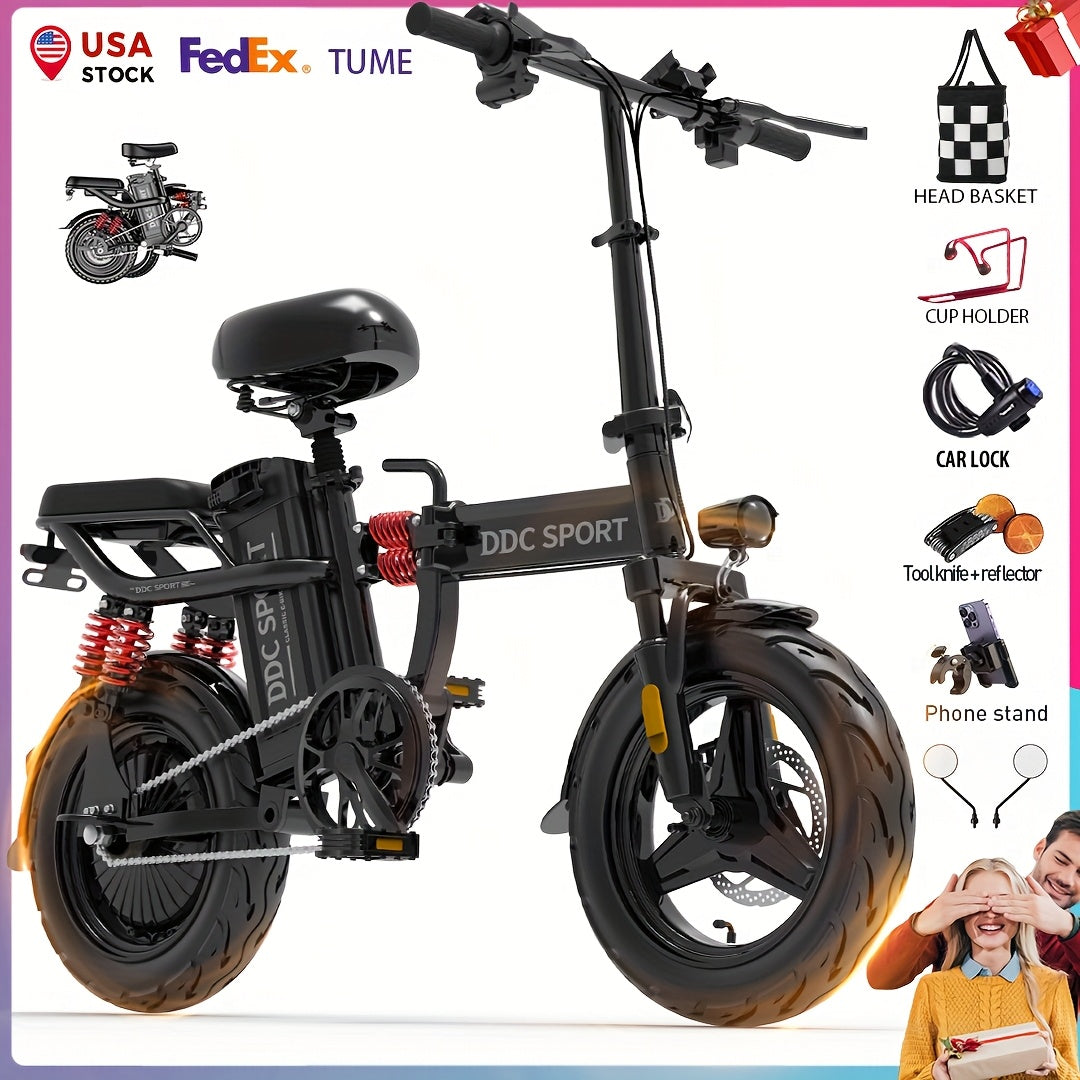 Foldable Electric Bike for Adults, 700W Peak Motor 48V 20Ah Removable Battery Ebike, 35 Miles 32km/h High - Speed, City Commuter, LCD Display, Dual Disc Brakes, for Men & Women (330 Lbs Capacity)