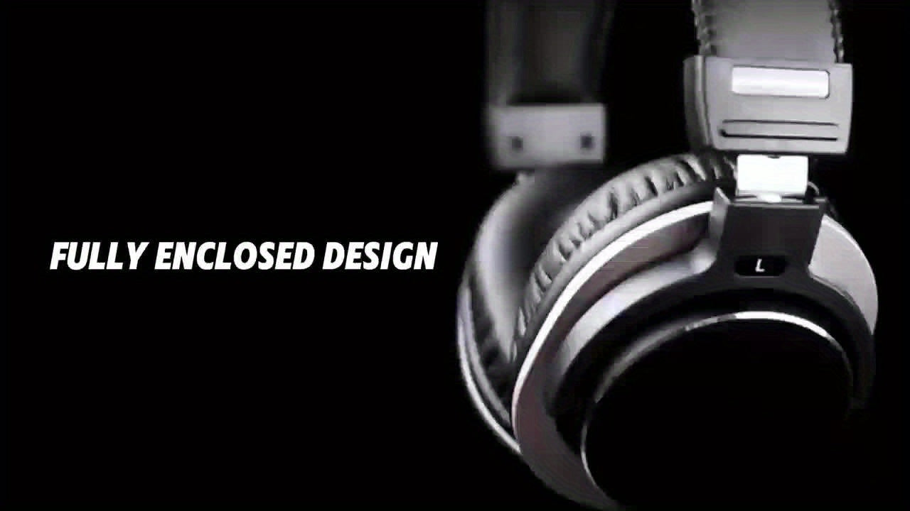HP60 Professional DJ Monitor Headphones Closed-Back Headphones with 3.5mm + 6.35mm Plug, Rich High Treble, Suitable for DJs, Recording Studios, and Music Production Equipment, Studio Headphones, Closedback Design, Durable Hea