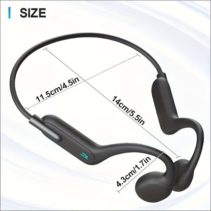 Wireless IPX8 High Quality Open-Ear Bone Conduction Wireless Headphones with 32GB Memory, Suitable for Running, Swimming, Diving, and Outdoor Sports, Comfortable to Wear Without Hearing Damage