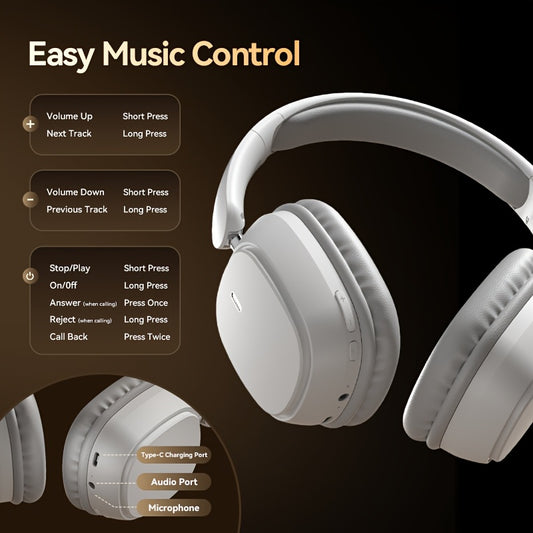 Minimalist business design, lightweight body with multi-level adjustable headband for different head sizes, immersive spatial sound, natural audio quality, upgraded 5.4 chip for more stable transmission, up to 393.7 inch of u