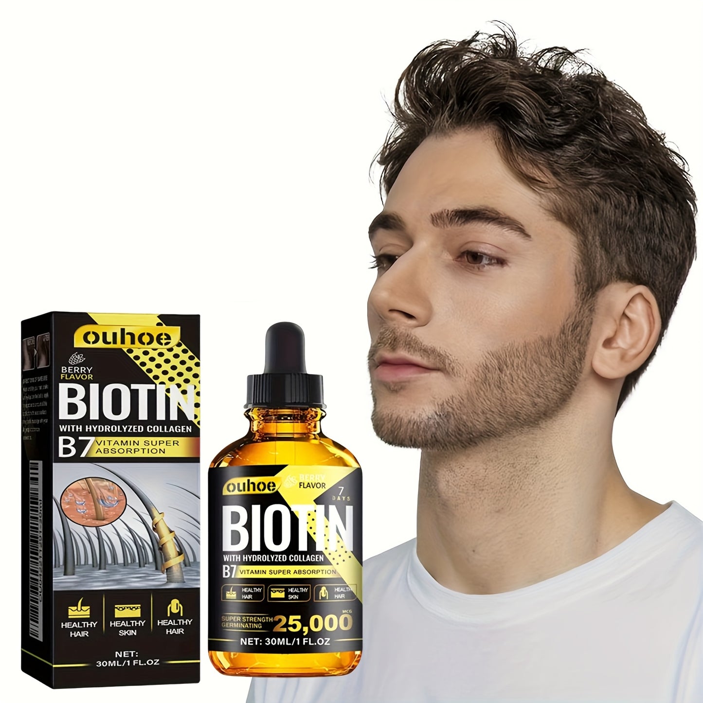 Ginseng Hair Oil, Pure Liquid Vitamin for Deep Hydration