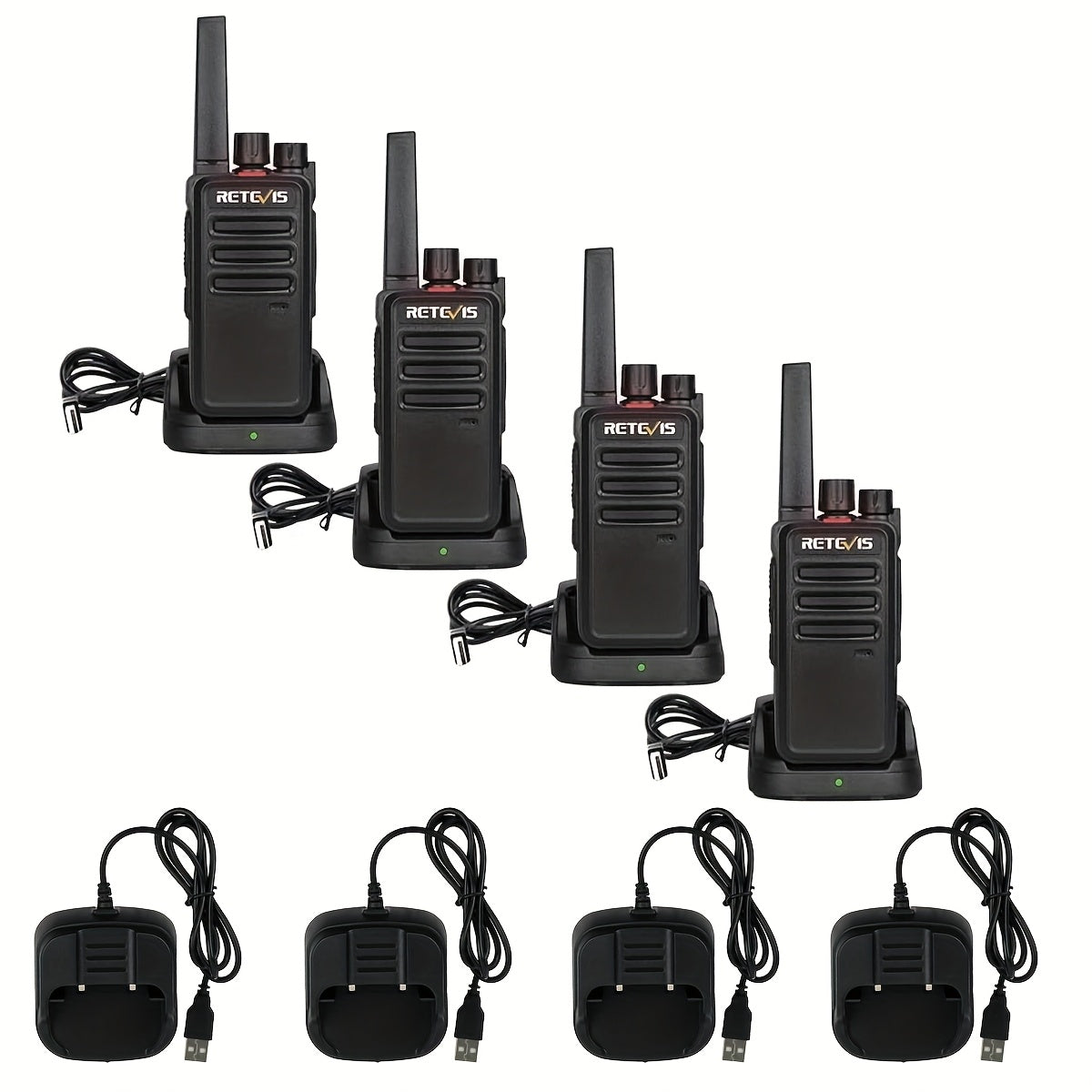 2/4/6/10/20pcs Walkie Talkie, Retevis Walkie Talkies Rechargeable,Portable FRS Two-Way Radios for Adults,Heavy Duty 2 Way Radios Long Range,USB Charging Base,License Free Walkie Talkie for Road Trip Gifts Camping
